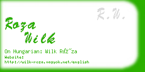 roza wilk business card